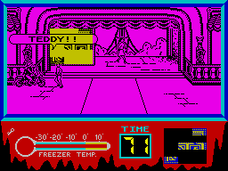The Rocky Horror Show (ZX Spectrum) screenshot: I didn't, so this guy talks to me as I die