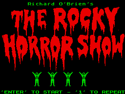 The Rocky Horror Show (ZX Spectrum) screenshot: An imitation of the Time Walk dance