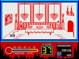 The Rocky Horror Show (ZX Spectrum) screenshot: Dinner is served