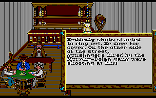 Billy the Kid (Amiga) screenshot: Random encounter description
