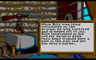 Billy the Kid (Amiga) screenshot: Wounded Billy