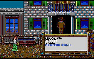 Billy the Kid (Amiga) screenshot: Entering the bank