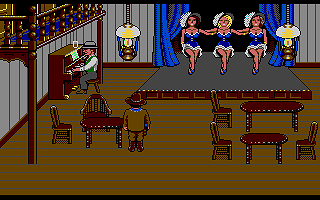 Billy the Kid (Amiga) screenshot: Watching the show