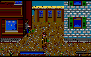 Billy the Kid (Amiga) screenshot: Suspicious person on the street