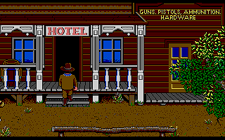 Billy the Kid (Amiga) screenshot: Hotel entrance