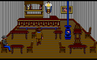 Billy the Kid (Amiga) screenshot: An empty saloon