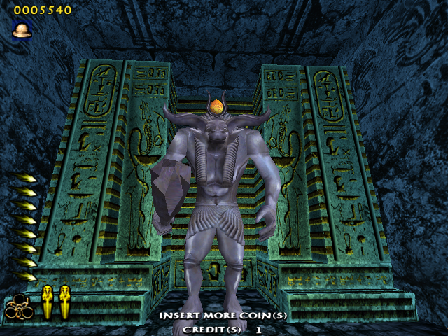 The Maze of the Kings (Arcade) screenshot: Some sort of minotaur