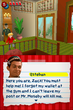 The Suite Life of Zack & Cody: Tipton Trouble (Nintendo DS) screenshot: Esteban