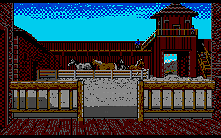 Billy the Kid (Amiga) screenshot: Fort Stanton