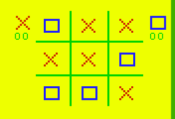 Amazing Maze / Tic-Tac-Toe (Bally Astrocade) screenshot: Tic-Tac-Toe - No winner here