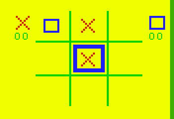 Amazing Maze / Tic-Tac-Toe (Bally Astrocade) screenshot: Tic-Tac-Toe - Game in progress