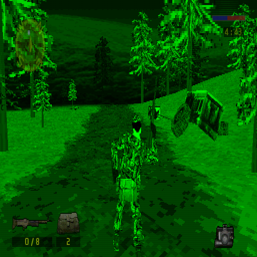 Spec Ops: Stealth Patrol (PlayStation) screenshot: NVG (Night vision goggles).