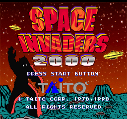 Space Invaders 2000 (PlayStation) screenshot: Title screen