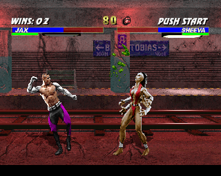 Mortal Kombat 3 (PlayStation) screenshot: Sheva's got green blood
