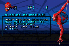 Spider-Man 2 (Game Boy Advance) screenshot: Mission objective.
