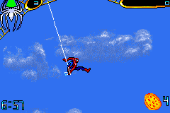 Spider-Man 2 (Game Boy Advance) screenshot: Spider-Man, the pizza guy!