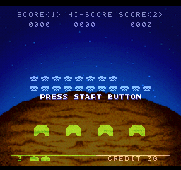 Space Invaders 2000 (PlayStation) screenshot: Demo