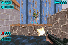 Ice Nine (Game Boy Advance) screenshot: Shooting with my SMG.
