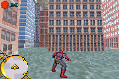 Spider-Man 2 (Game Boy Advance) screenshot: Pseudo 3D on the GBA!
