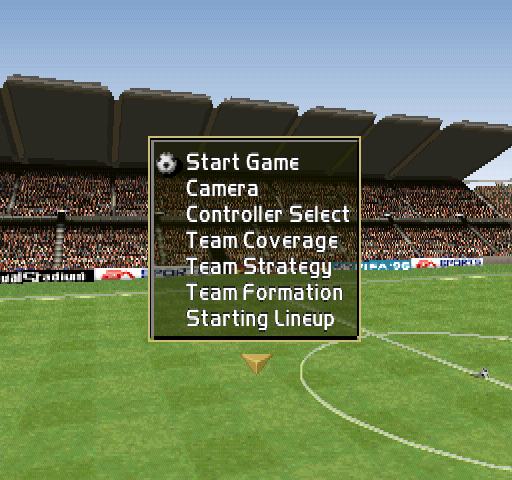 FIFA Soccer 96 (PlayStation) screenshot: In-game menu