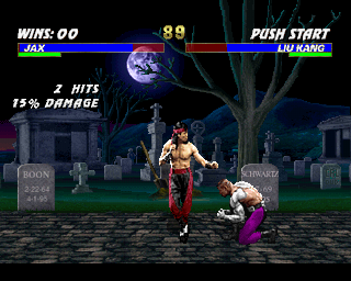 Mortal Kombat 3 (PlayStation) screenshot: Stage: The Graveyard