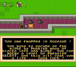 MazezaM Challenge (SNES) screenshot: Level 1