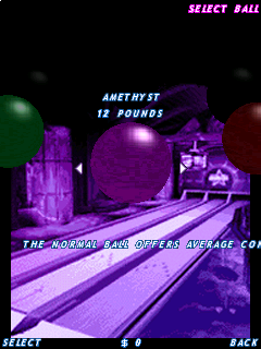 Midnight Bowling 3D (Symbian) screenshot: Ball selection