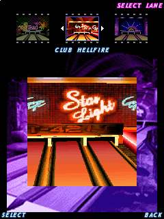 Midnight Bowling 3D (Symbian) screenshot: Lane selection