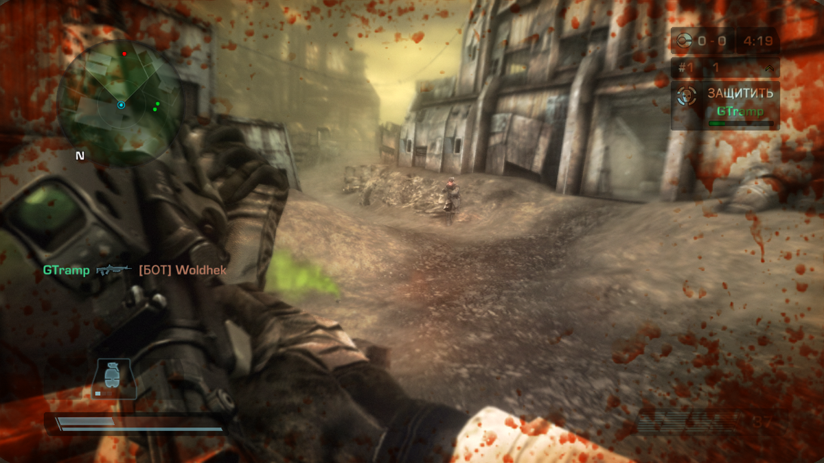 Killzone 2 (PlayStation 3) screenshot: Playing a bot match