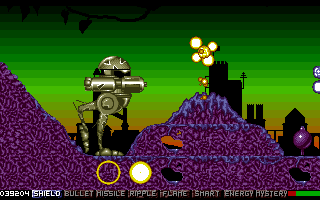 Under Pressure (Amiga) screenshot: Mini volcano