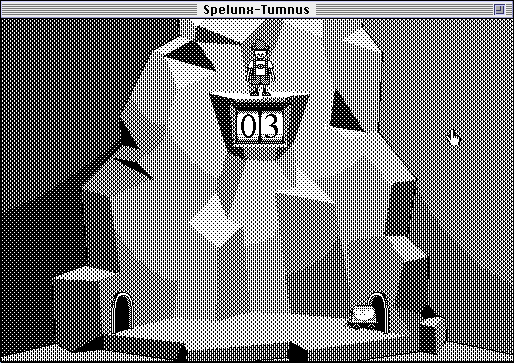 Spelunx and the Caves of Mr. Seudo (Macintosh) screenshot: A game of Yodel Toasters.