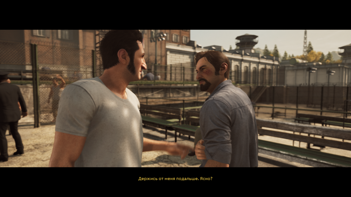 A Way Out (Windows) screenshot: The main characters meet each other