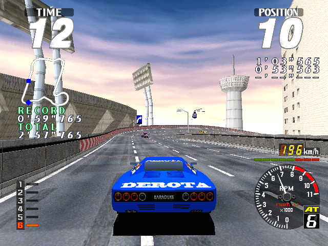 Screenshot of Rave Racer (Arcade, 1995) - MobyGames