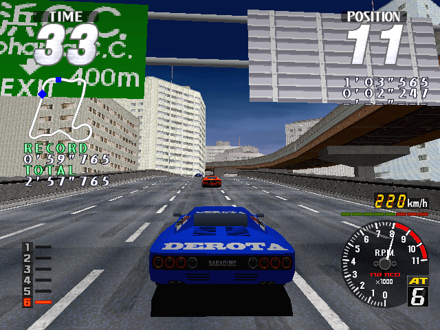 Screenshot of Rave Racer (Arcade, 1995) - MobyGames