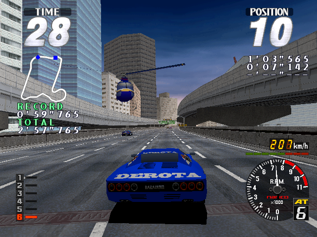 Screenshot of Rave Racer (Arcade, 1995) - MobyGames