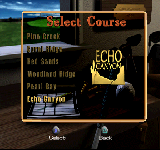 Screenshot of Peter Jacobsen's Golden Tee Golf (PlayStation, 1998 ...