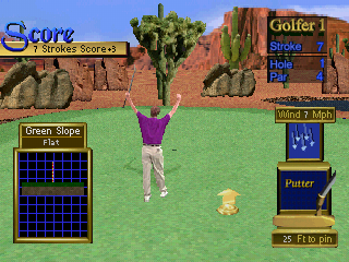 Screenshot of Peter Jacobsen's Golden Tee Golf (PlayStation, 1998 ...