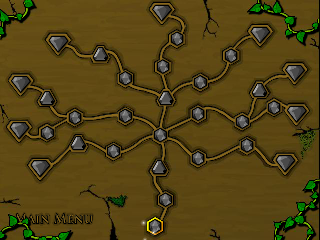 The Forest Temple (Browser) screenshot: The game consists of 32 single-screen levels (original 2009 Armor Games release)