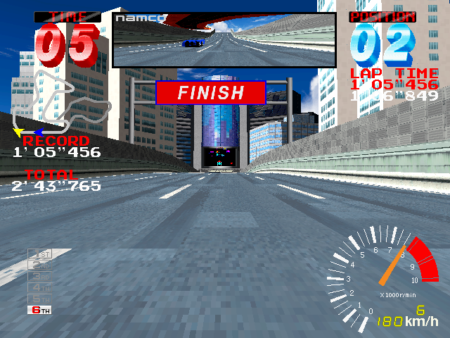 Screenshot of Ridge Racer 2 (Arcade, 1994) - MobyGames