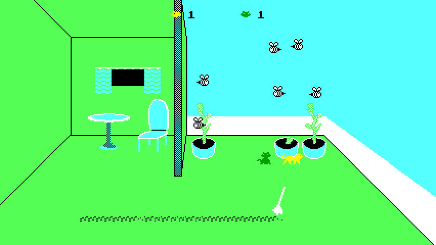 Alley Cat: Remeow Edition (Windows) screenshot: A "Versus" game in PCjr mode