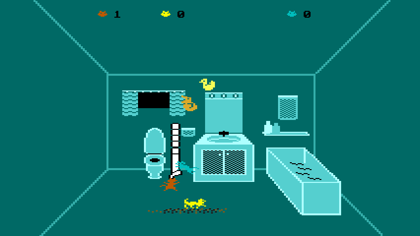 Alley Cat: Remeow Edition (Windows) screenshot: Teaming up on the toilet paper (Atari)
