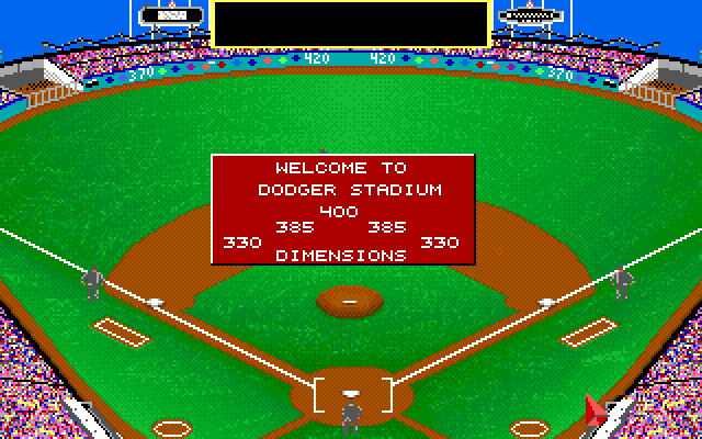 MicroLeague Baseball (Amiga) screenshot: Welcome to the stadium