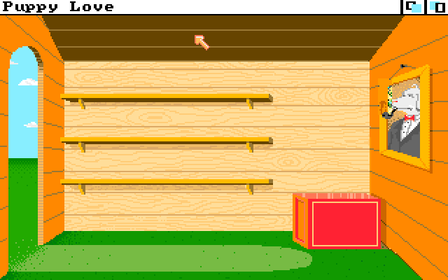 Puppy Love (Amiga) screenshot: Empty trophy room