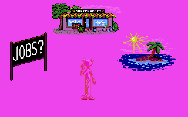 Pink Panther (Amiga) screenshot: Main menu