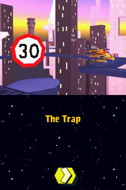 Galaxy Racers (Nintendo DS) screenshot: The Trap cutscene