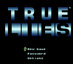 True Lies (SNES) screenshot: Title screen