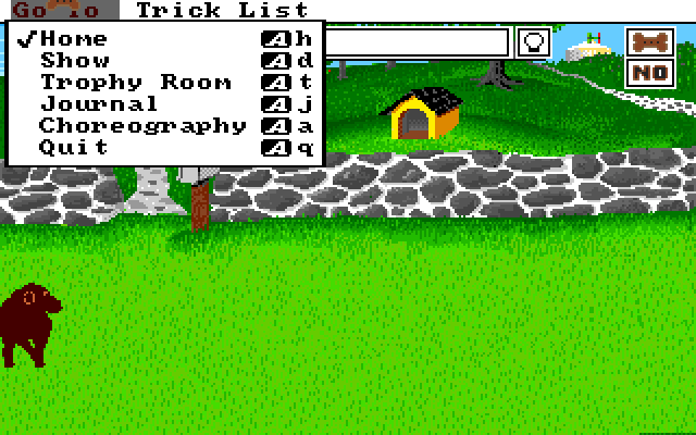 Puppy Love (Amiga) screenshot: Available rooms
