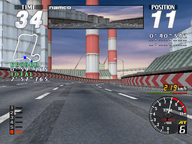 Screenshot of Rave Racer (Arcade, 1995) - MobyGames