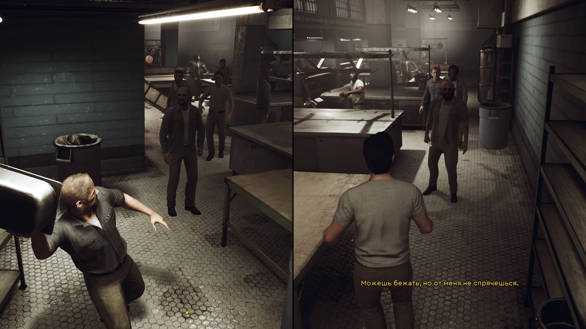 A Way Out (Windows) screenshot: A fight in the canteen