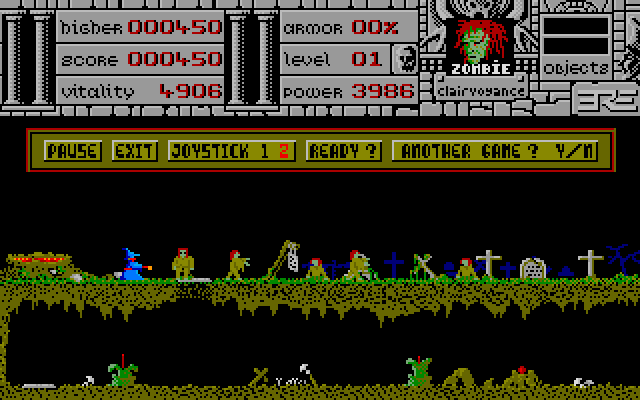 Warlock (Amiga) screenshot: Game start